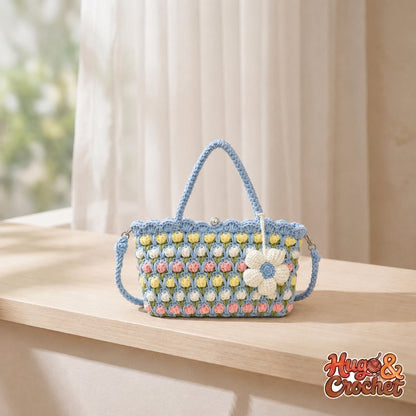 Bolso de crochet flor