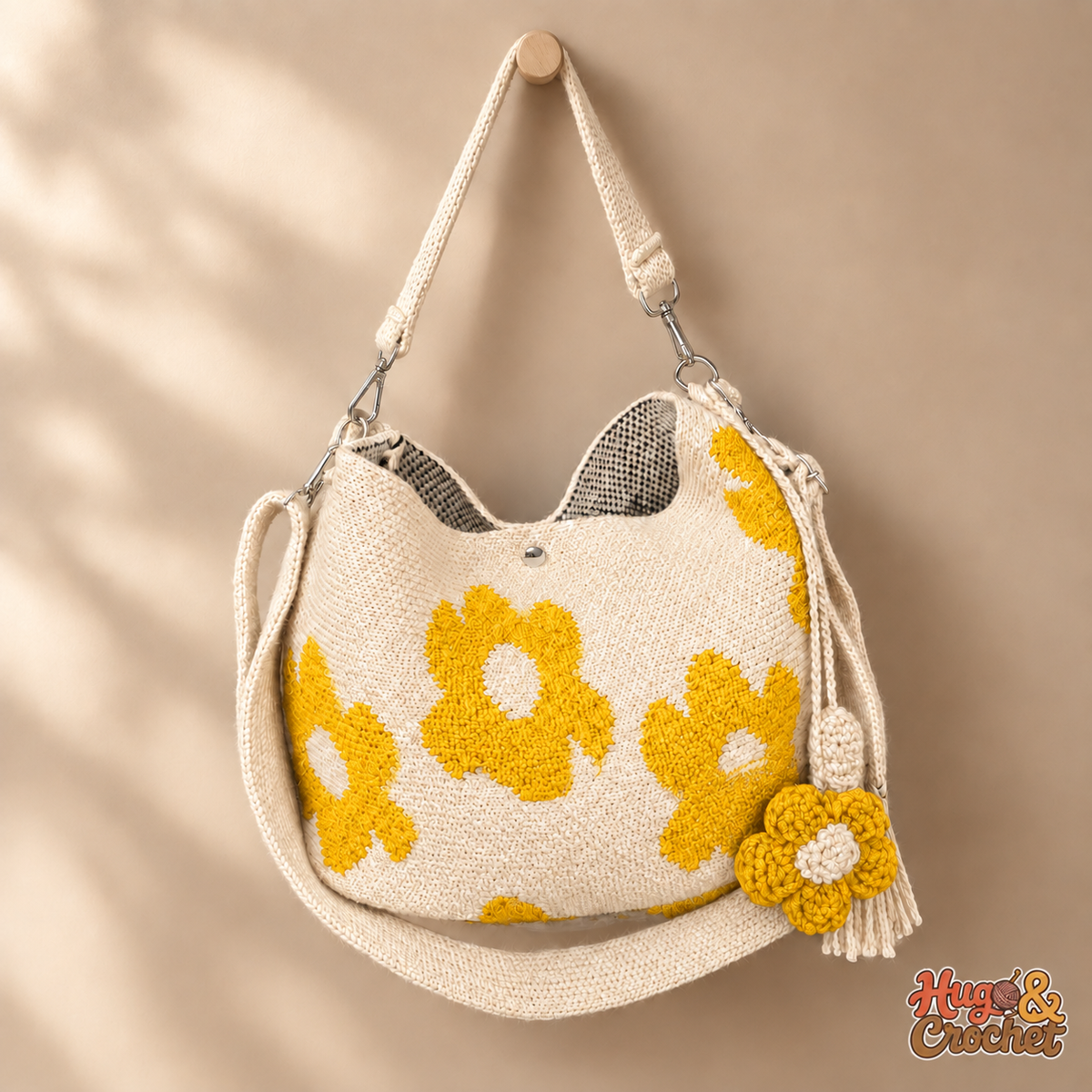 Bolso artesanal de crochet