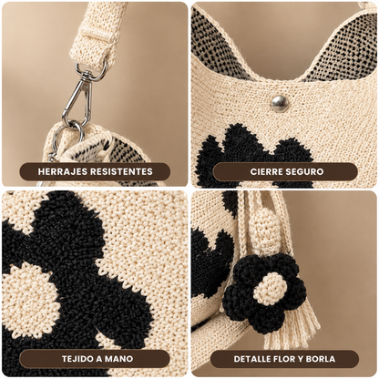 Bolso artesanal de crochet
